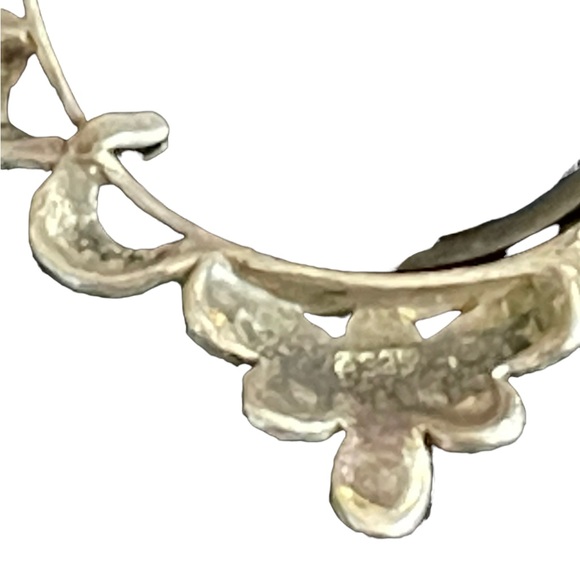 Vintage Sterling 925 LG Marcasite onyx & Mother of pearl Cameo brooch pendant - Picture 6 of 6